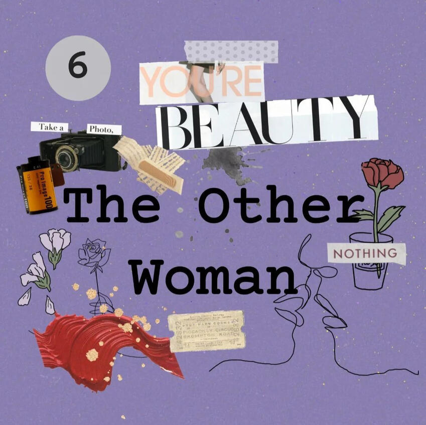 Pinboard of 'The Other Woman' - incorporates elements of her character blended with story.
